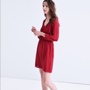 NWT Beautiful red Madewell dress 100% silk size 4